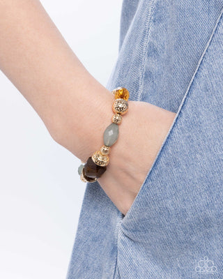 Complete Look - Beauty Culture Necklace & Sturdy Season Bracelet - Brown and Green Bead Set