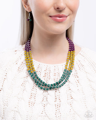 Complete Look - Trendy Trio Necklace & Trendy Trifecta Bracelet - Green Set