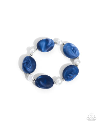 Complete Look - Selective Socialite Blue Necklace & Selective Slay Bracelet - Blue - Set
