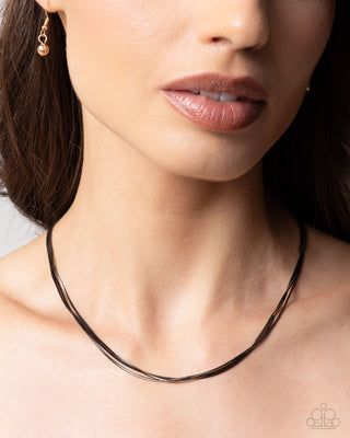 Complete Look - Corded Champion Necklace & Corded Character Earrings - Black Set