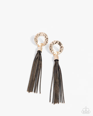 Complete Look - Corded Champion Necklace & Corded Character Earrings - Black Set