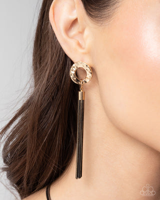 Complete Look - Corded Champion Necklace & Corded Character Earrings - Black Set