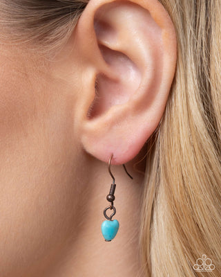 Complete Look - Copper and Turquoise Heart Set