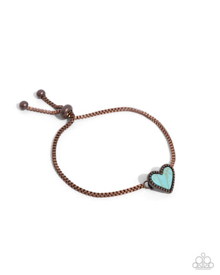 Complete Look - Copper and Turquoise Heart Set