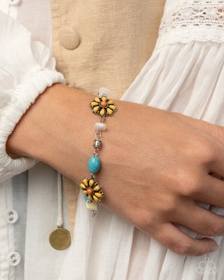 Complete Look - Chill Country Necklace & Triumphant Trellis Bracelet - Yellow Set