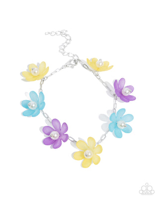 Complete Look - Floral Revival Necklace & Fresh Florals Bracelet - Purple Set