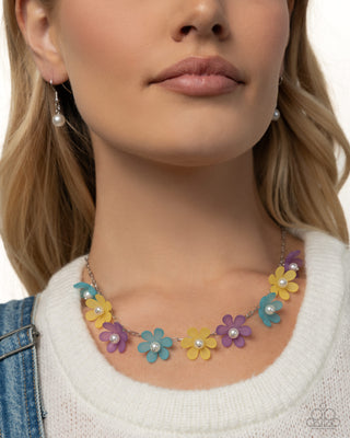 Complete Look - Floral Revival Necklace & Fresh Florals Bracelet - Purple Set