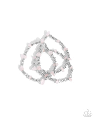 Complete Look - Earthy Expertise Necklace & Naturally Talented Bracelet - Pink Set