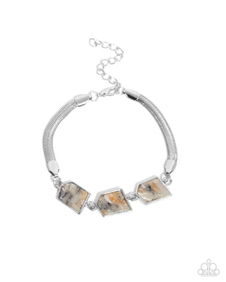 Complete Look - Lined Legacy Necklace & Lined Leisure Bracelet - Multi Stone Set