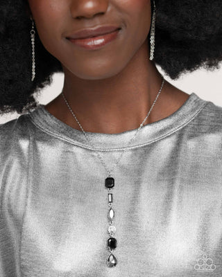 Complete Look - Gallery Gala Necklace & Cascading Class Earrings - Black Gem Set