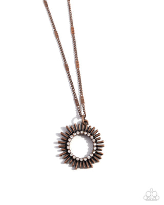 Complete Look - Fairytale Foil & Sunburst Surprise Necklaces - Copper - Set