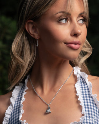 Dont Worry, Be HOPPY - Silver - Bunny Pendant Paparazzi Short Necklace