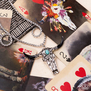 Longhorn Legacy - Black - Silver Paparazzi Necklace
