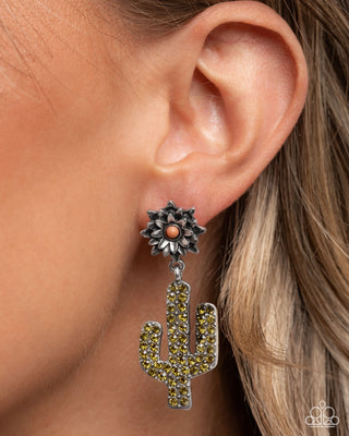 Complete Look - Cactus Cascade Necklace & Cactus Cause Earrings - Brown Western Set