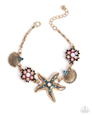 Complete Look - Starfish Song Necklace & Starfish Single Bracelet - Blue Set