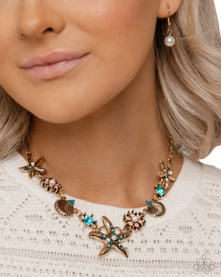 Complete Look - Starfish Song Necklace & Starfish Single Bracelet - Blue Set