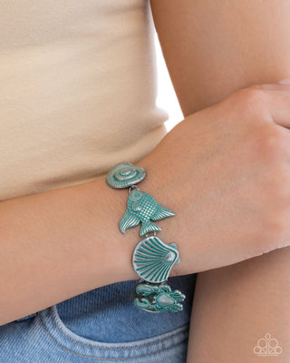 Complete Look - Coastal Shelf Necklace & Coastal Cay Bracelet - Blue Set