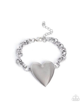 Sweet Start - Complete Look - Silver Heart Paparazzi Set