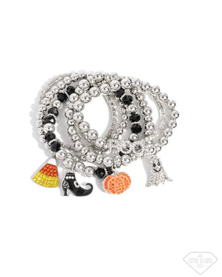 Spooky Shimmer - Multi - Halloween Paparazzi Stretchy Bracelet - Empire Diamond Exclusive