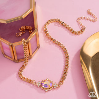Majestic Memory - Yellow - Gold Paparazzi Necklace