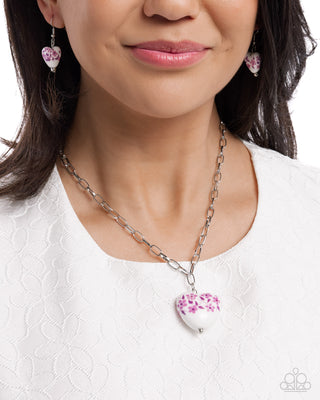 Painted Pact - Complete Look - Painted Poetry Necklace & Painted Proficiency Bracelet - Purple Set