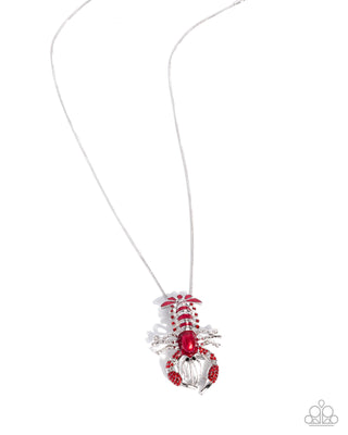 Legendary Lobster - Red - Lobster Landmark Necklace & Lobster Lesson Bracelet - Complete Look