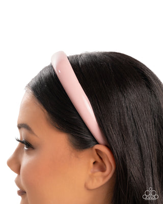 Regal Richness - Pink - Leather Paparazzi Headband