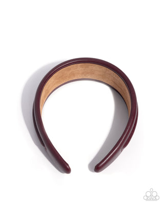 Lovely Lesson - Purple - Oversized Faux Leather Paparazzi Headband