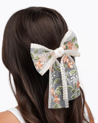 Garden Guardian - Orange - Floral Paparazzi Hair Bow