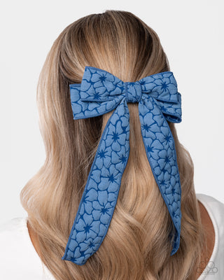 Good to BOW - Blue - Paparazzi Hair Bow