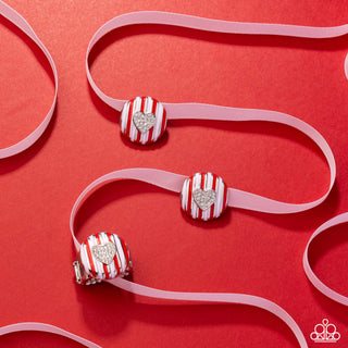 Striped Surprise - Multi - Heart Paparazzi Ring Earring Complete Look Set