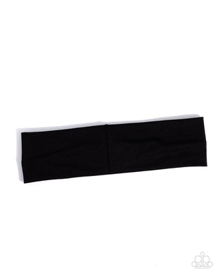 Placid Pearls - Black - Fabric Paparazzi Headband