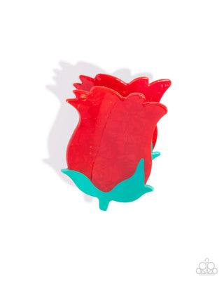 Budding Beacon - Red - Rose Paparazzi Claw Clip
