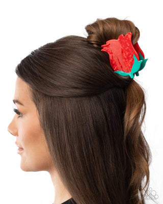 Budding Beacon - Red - Rose Paparazzi Claw Clip