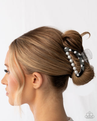 Debonair Dots - Black - Paparazzi Claw Clip