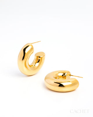 Verity - 18K Gold-Plated Hoop Earrings - CACHET by Paparazzi