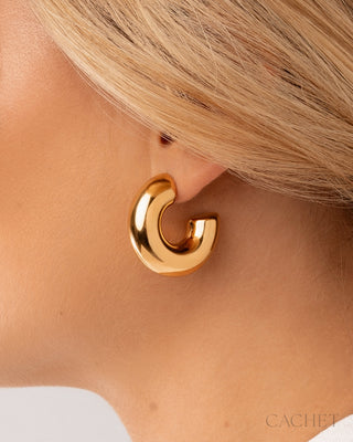 Verity - 18K Gold-Plated Hoop Earrings - CACHET by Paparazzi