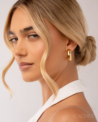 Verity - 18K Gold-Plated Hoop Earrings - CACHET by Paparazzi