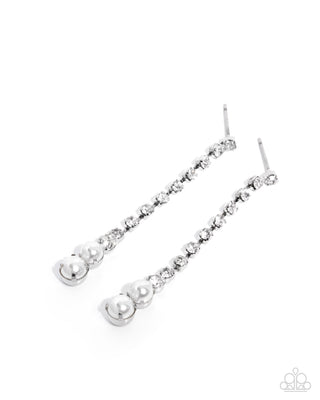 Wedding Ceremony - White - Pearl & Rhinestone Paparazzi Complete Look - 3 piece set