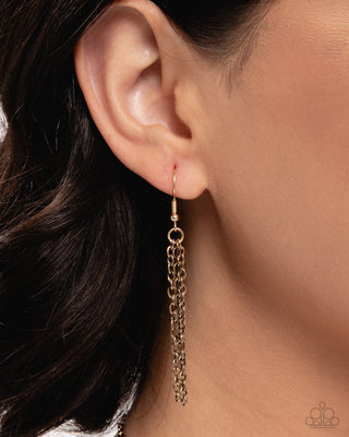 Sharp Skyscrapers - Gold - Paparazzi Necklace