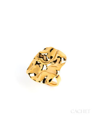 Molten - Size 8 - 18K Gold-Plated Ring - CACHET by Paparazzi