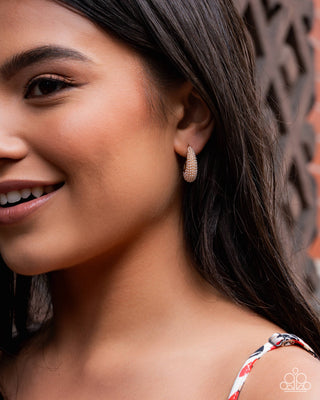 Particular Pearls - Gold - Paparazzi Hoop Earrings