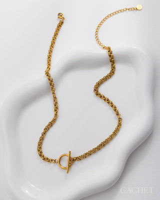Holloway - 18K Gold - Chain Toggle Short Necklace - CACHET by Paparazzi