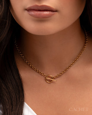 Holloway - 18K Gold - Chain Toggle Short Necklace - CACHET by Paparazzi