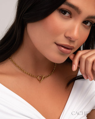 Holloway - 18K Gold - Chain Toggle Short Necklace - CACHET by Paparazzi