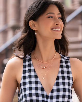 Reserved Romance - Rose Gold - Paparazzi Necklace