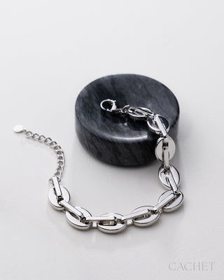Déterminé - Rhodium-Plated Chain Bracelet - CACHET by Paparazzi
