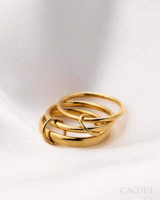 Infini - Size 8 - 18K Gold-Plated Ring - CACHET by Paparazzi