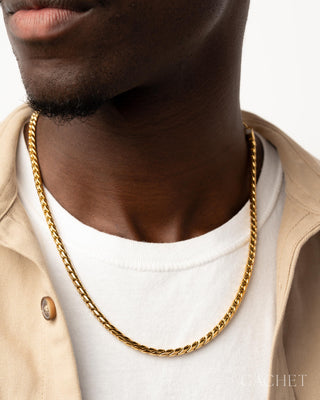 Accueillante - 18K Gold-Plated Chain Men's Necklace - CACHET by Paparazzi