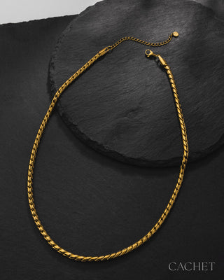 Accueillante - 18K Gold-Plated Chain Men's Necklace - CACHET by Paparazzi